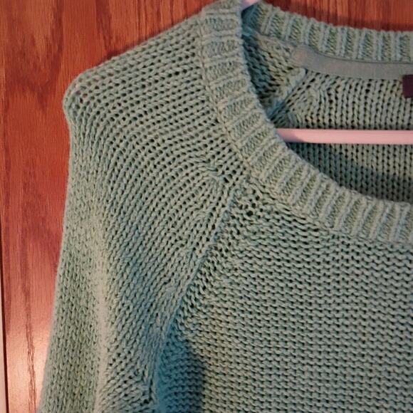 Vince Camuto Mint Green Knit Sweater XS Relaxed Minimalist Quietlux Layering - Picture 7 of 11